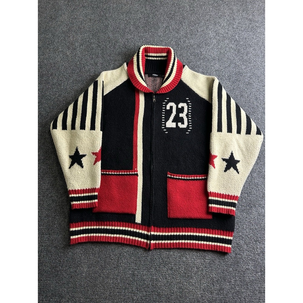 Womens Jaded London Team 23 Knitted Zip Through Jacket, Size S/M